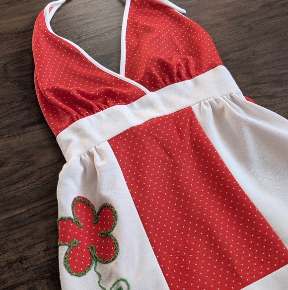 Vtg 1970s PBJ by Jerell summer dress size 5 Red and white polka dot maxi Dress - Picture 2 of 10